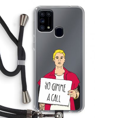Gimme a call: Samsung Galaxy M31 Transparant Hoesje met koord