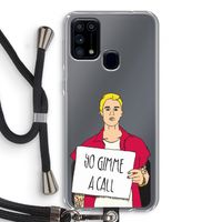 Gimme a call: Samsung Galaxy M31 Transparant Hoesje met koord