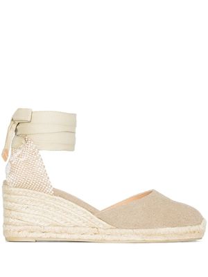 Castañer espadrilles compensées Carina 60mm - Tons neutres
