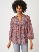 Blouse met 3/4 mouwen en paisley print