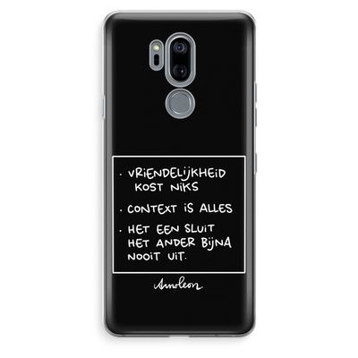 Mijn Motto's: LG G7 Thinq Transparant Hoesje