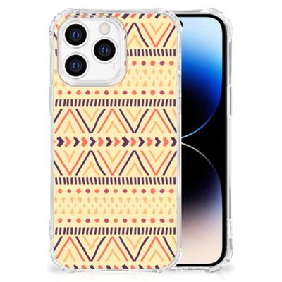 iPhone 14 Pro Doorzichtige Silicone Hoesje Aztec Yellow iPhone 14 Pro Doorzichtige Silicone Hoesje Aztec Yellow