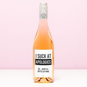 Wijnfles I suck at apologies - Rosé (Blush Rosé)