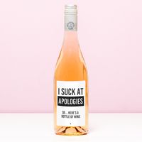 Wijnfles I suck at apologies - Rosé (Blush Rosé)