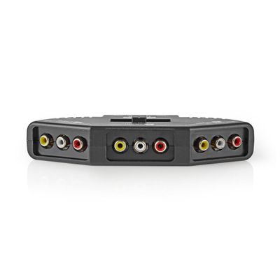 Nedis VSWI2403BK 3-poorts Av-schakelaar 3x Rca (rwy) Invoer / 1x Rca (rwy) Uitvoer Zwart