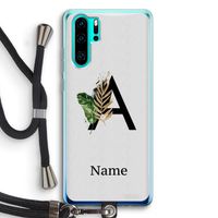 Charcoal Flora: Huawei P30 Pro Transparant Hoesje met koord