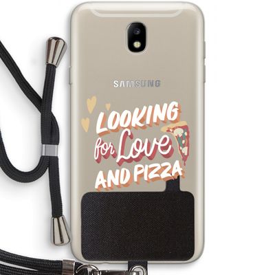 Pizza is the answer: Samsung Galaxy J7 (2017) Transparant Hoesje met koord