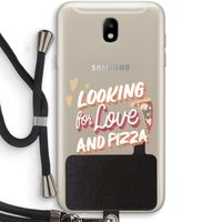 Pizza is the answer: Samsung Galaxy J7 (2017) Transparant Hoesje met koord