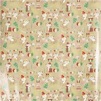 Inpakpapier, Feestelijke aapjes, B: 50 cm, 80 gr, 100 m/ 1 rol