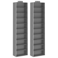 VidaXL Kledingorganisers hangend 2 st met 10 schappen stof