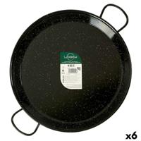Pan La Dehesa 0242-LD 0242-LD Zwart Geëmailleerd Staal Ø 42 cm 54 x 6 x 42 cm (6 Stuks)