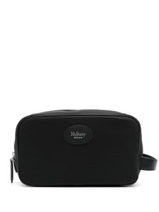 Mulberry trousse de toilette Heritage à patch logo - Noir