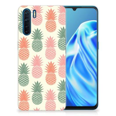 OPPO A91 | Siliconen Case | Ananas