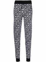 Kenzo pantalon à logo imprimé all-over - Noir - thumbnail