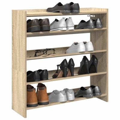 Schoenenrek 80x25x81 cm bewerkt hout sonoma eikenkleurig