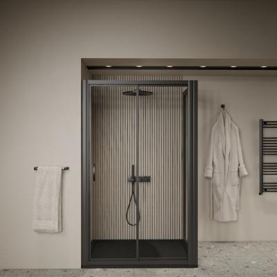Douchecabine Schuifdeur BWS Luad 100x80x190 cm Zwart Boss & Wessing