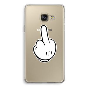 Middle finger white: Samsung A3 (2017) Transparant Hoesje