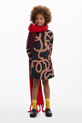 Skaterjurk met lange mouwen en serpentines - BLACK - 13/14