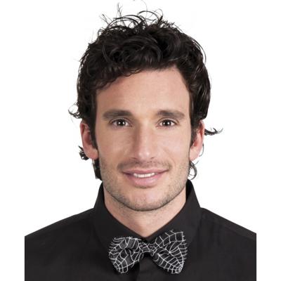 Boland vlinderstrik - zwart - spinnenweb - halloween - carnaval - horror thema