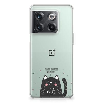 OnePlus 10T Telefoonhoesje met Naam Cat Good Day OnePlus 10T Telefoonhoesje met Naam Cat Good Day