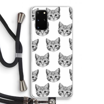 Kitten: Samsung Galaxy S20 Plus Transparant Hoesje met koord