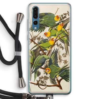 Carolinaparkiet: Huawei P20 Pro Transparant Hoesje met koord