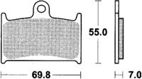 TRW Brake pad mcb 690 organic standard