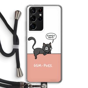 GSM poes: Samsung Galaxy S21 Ultra Transparant Hoesje met koord