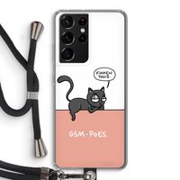 GSM poes: Samsung Galaxy S21 Ultra Transparant Hoesje met koord