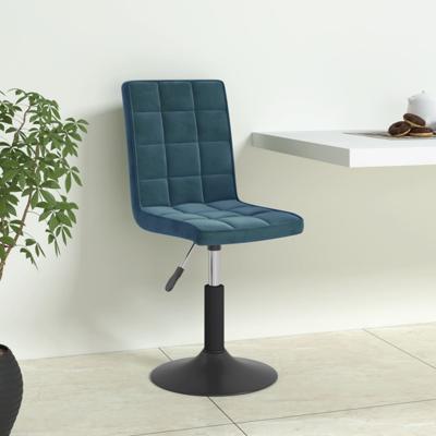 Eetkamerstoelen draaibaar 4 st fluweel blauw