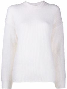 Ferragamo pull en maille à effet d'épaules descendues - Blanc