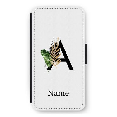 Charcoal Flora: iPhone 11 Flip Hoesje