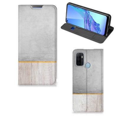 OPPO A53 | A53s Book | Wallet Case | Wood Concrete