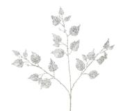 Kerst spray 68 cm zilver met glitter