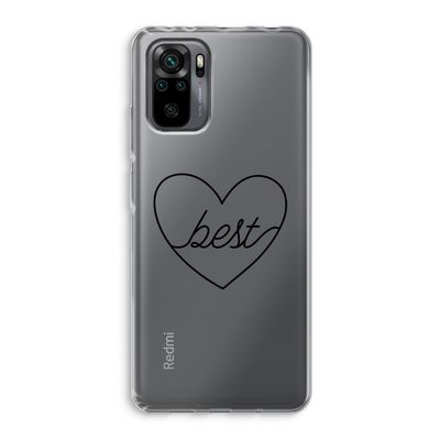 Best heart black: Xiaomi Redmi Note 10 Pro Transparant Hoesje