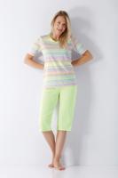 Hajo dames pyjama groen en strepen