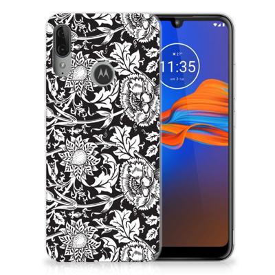 Motorola Moto E6 Plus | TPU Case | Black Flowers