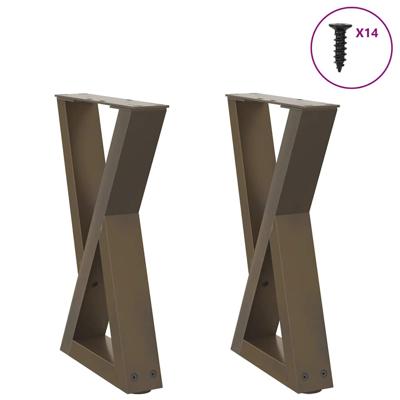 Salontafelpoten 2 st 28x(42-43,3) cm staal naturel