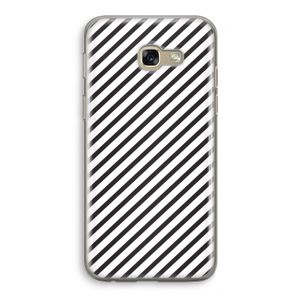 Strepen zwart-wit: Samsung Galaxy A5 (2017) Transparant Hoesje