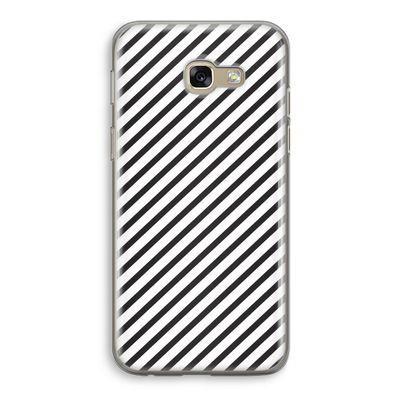Strepen zwart-wit: Samsung Galaxy A5 (2017) Transparant Hoesje