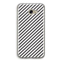 Strepen zwart-wit: Samsung Galaxy A5 (2017) Transparant Hoesje