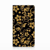 Nokia 2.1 2018 Smart Cover Gouden Bloemen - thumbnail