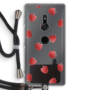 Framboosjes: Sony Xperia XZ2 Transparant Hoesje met koord