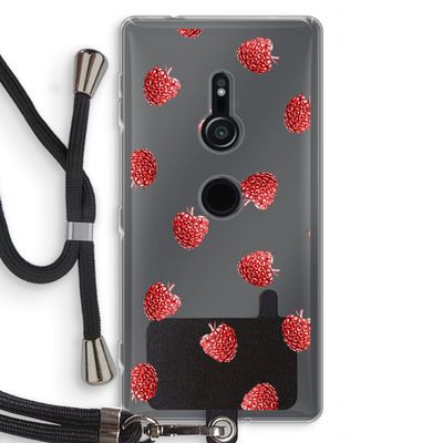 Framboosjes: Sony Xperia XZ2 Transparant Hoesje met koord
