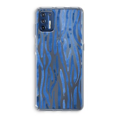 Blauwe nerven: Motorola Moto G9 Plus Transparant Hoesje