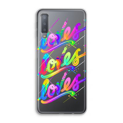 Loves: Samsung Galaxy A7 (2018) Transparant Hoesje