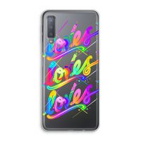 Loves: Samsung Galaxy A7 (2018) Transparant Hoesje