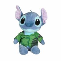 Disney pluche knuffel Stitch - Lilo and Stitch - Hawaii blouse groen - 30 cm - Bekende figuren - thumbnail