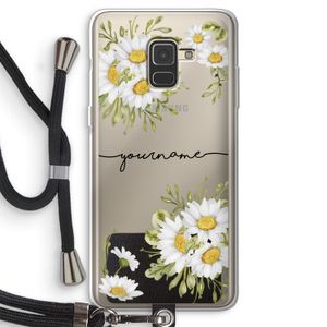 Daisies: Samsung Galaxy A8 (2018) Transparant Hoesje met koord