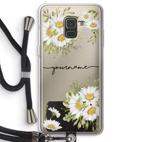Daisies: Samsung Galaxy A8 (2018) Transparant Hoesje met koord